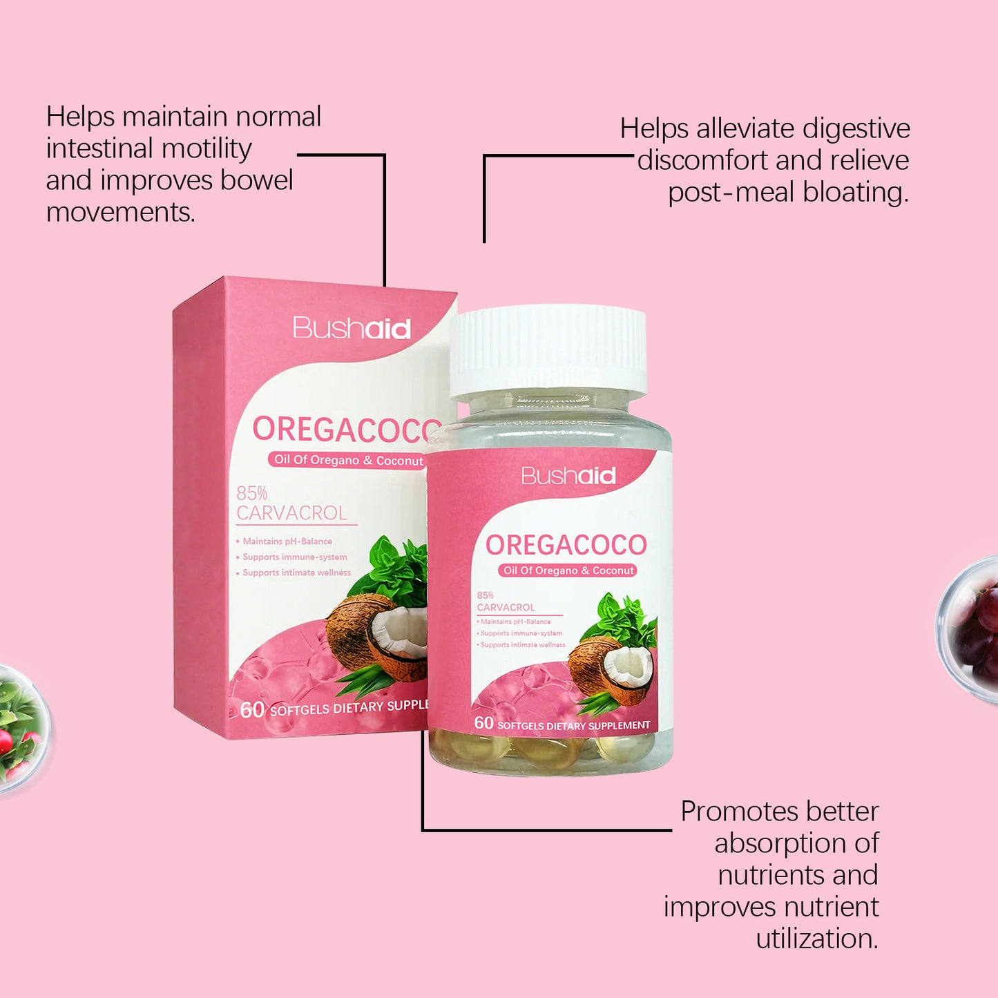 Softgel Capsules Of Coconut Oil