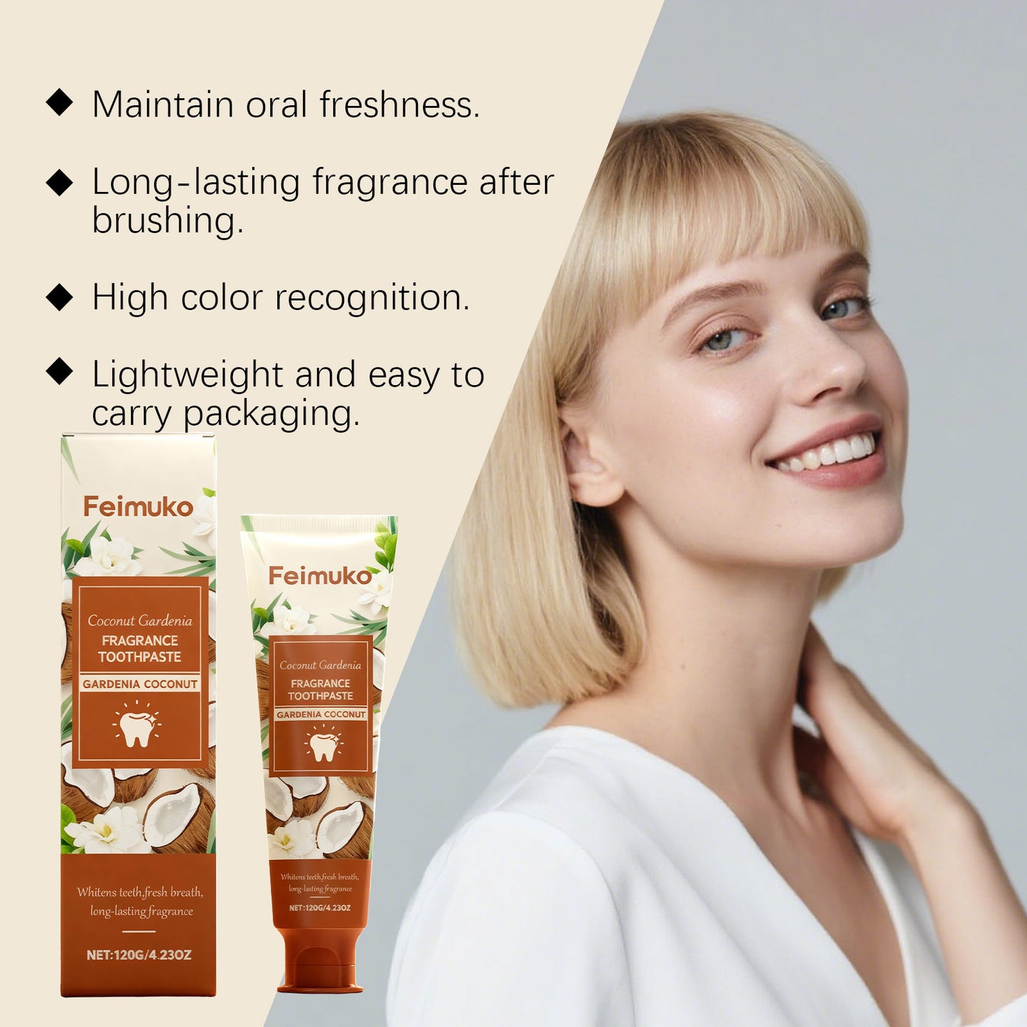 Coconut Blossom Scent Whitening Toothpaste