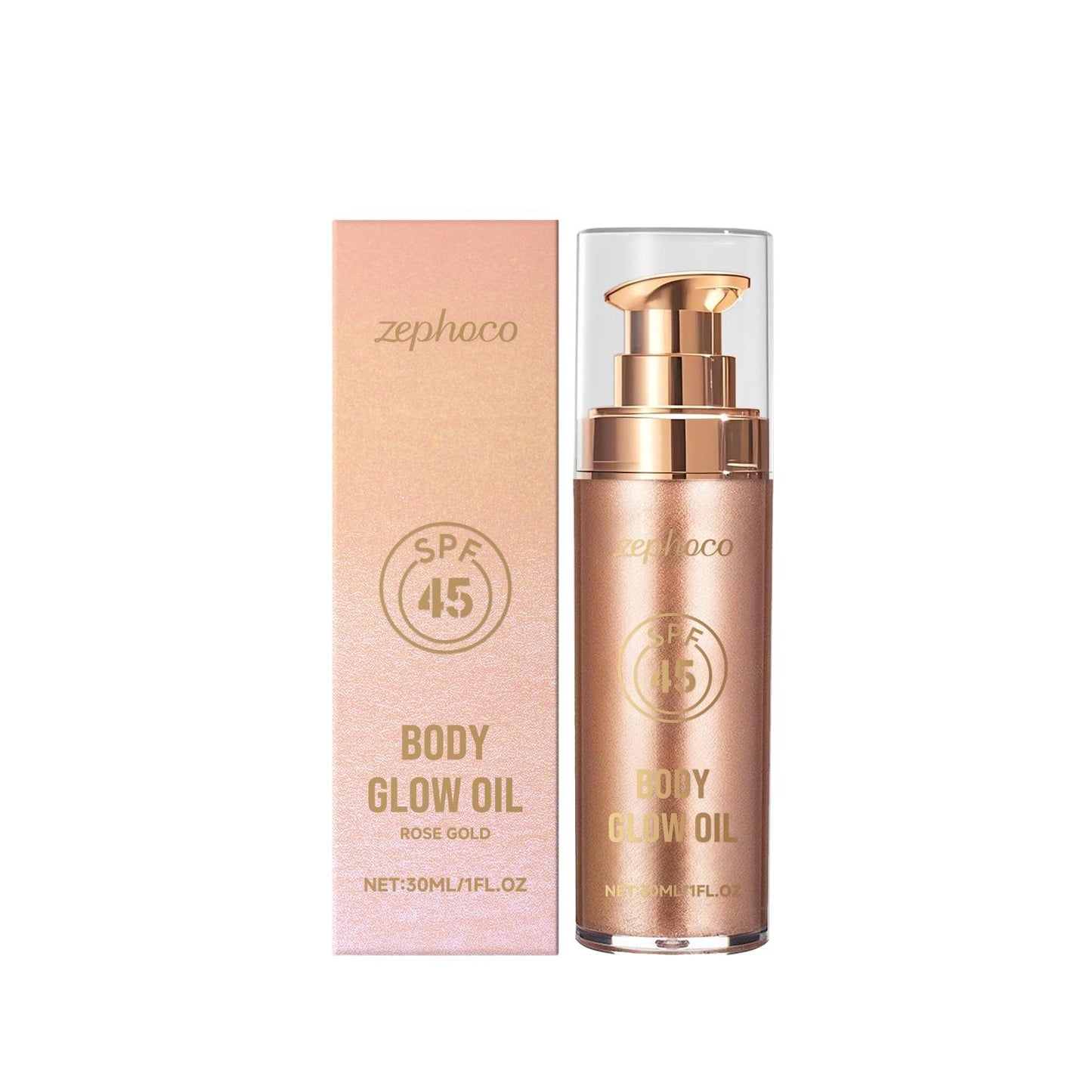 Copper Colored Coconut Protective Glitter Body Oil