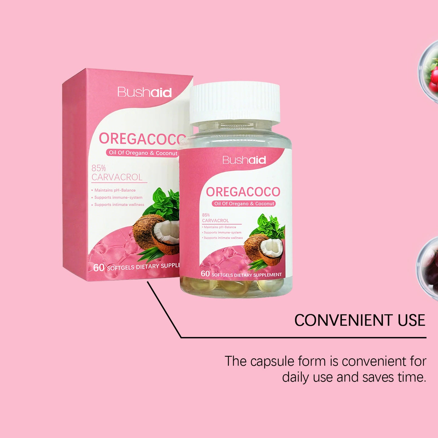 Softgel Capsules Of Coconut Oil